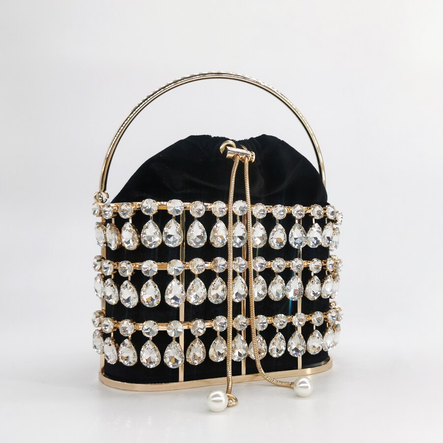 Crystal Rhinestone Velvet Evening Clutch eprolo