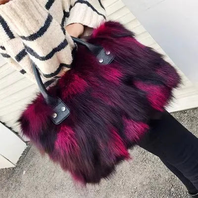 Real Fox Fur Crossbody Shoulder Bag eprolo