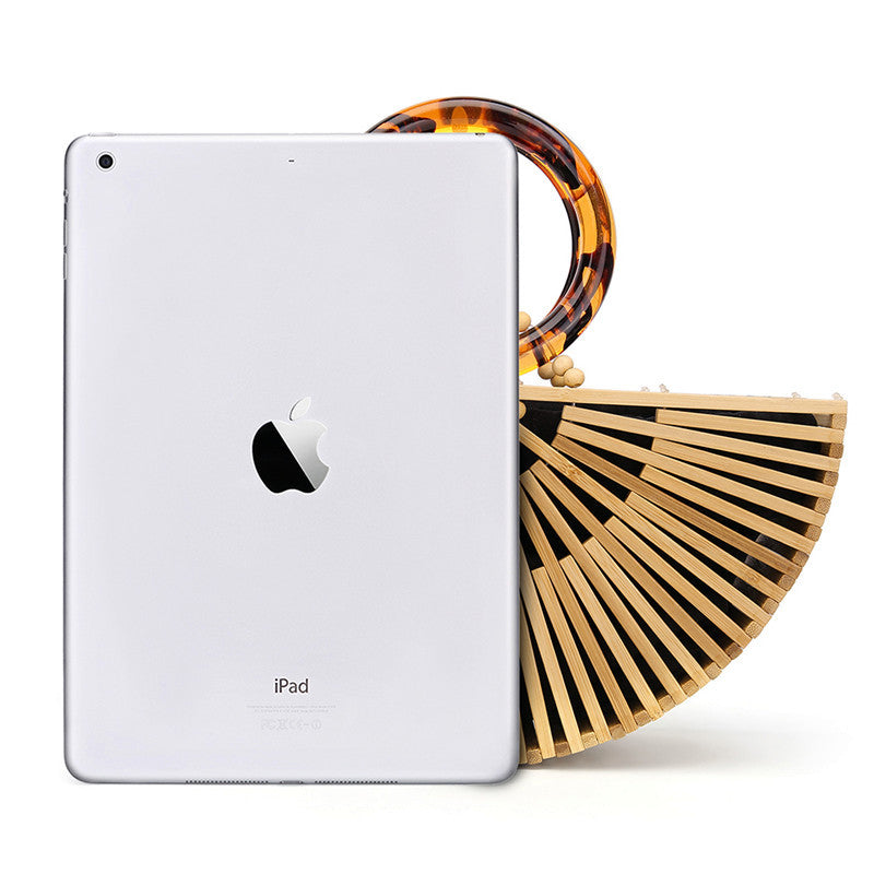 Bamboo Acrylic Hollow Woven Beach Bag eprolo
