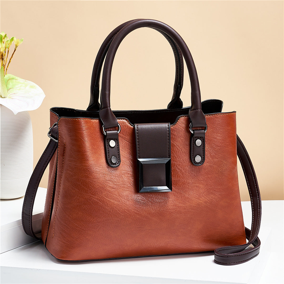 Women Shoulder Bag Big Buckle Handbags Work Daily Office Crossbody Bags Cjdropshipping