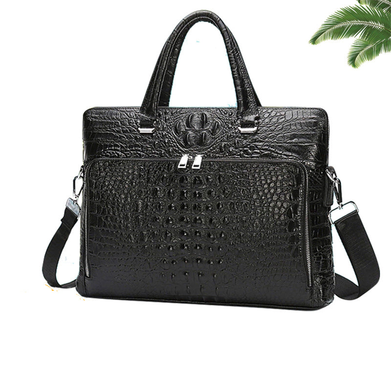 Crocodile Leather Laptop Briefcase for Men eprolo