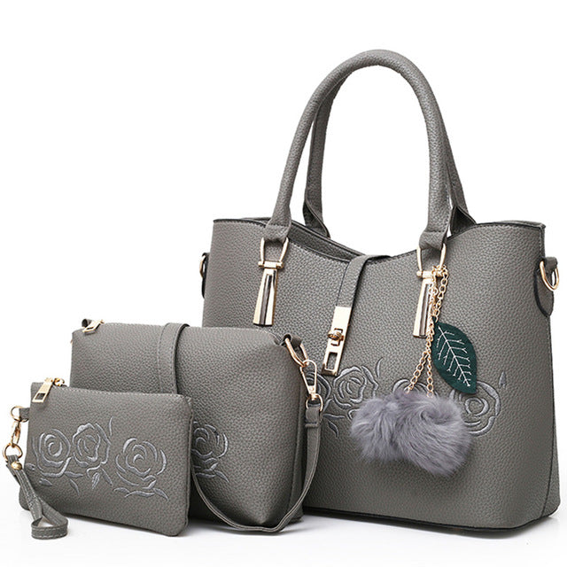 3pcs Leather Bags Handbags Women Famous Brand Shoulder Bag Female Casual Tote Women Messenger Bag Set Bolsas eprolo