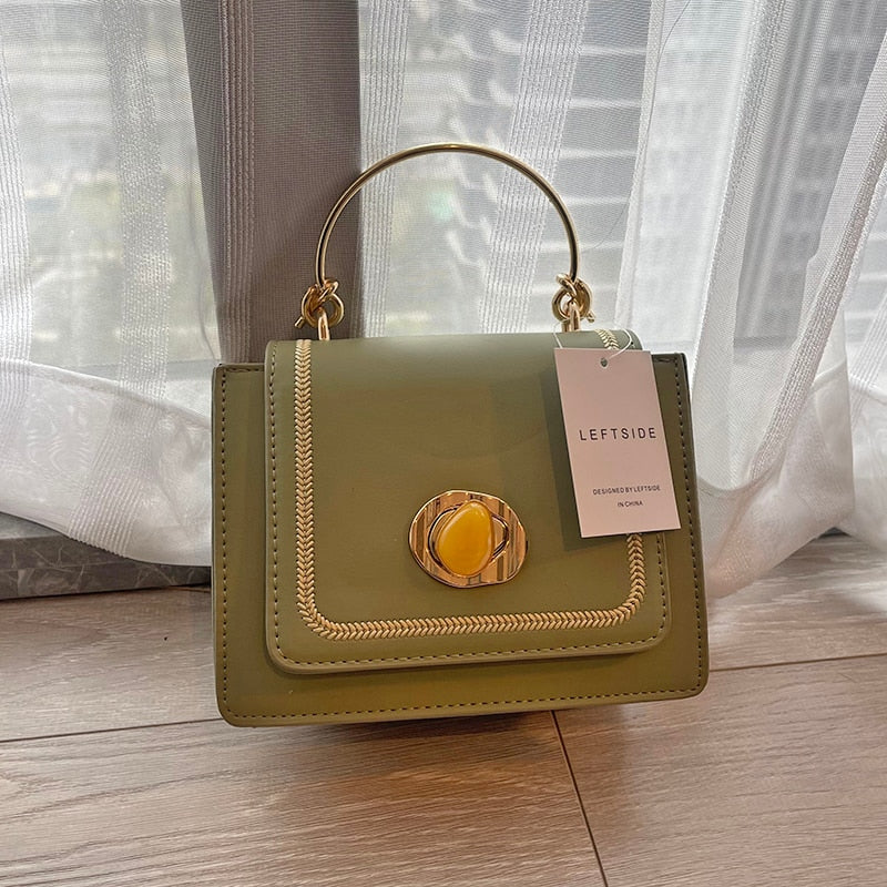 LEFTSIDE Leather Mini Crossbody Bags for Women Summer Shoulder Bag with Short Handle Female Phone Purses and Handbags eprolo