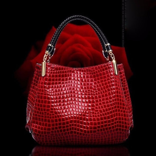 Crocodile Pattern PU Leather Shoulder Bag eprolo