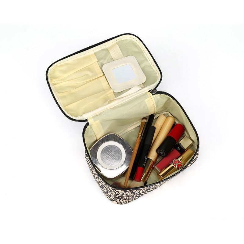 Large Capacity Handbag Leopard Print Cosmetic Bag Cjdropshipping