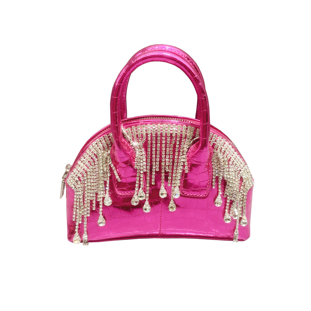 One-shoulder Crossbody Glossy Diamond Tassel Handbags Cjdropshipping