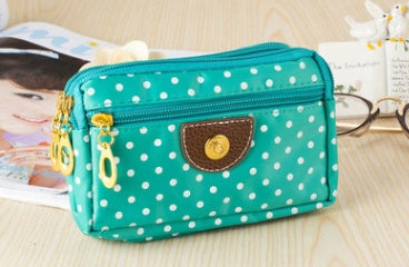Canvas handbags handbags Korean version of the three-zipper multi-layer wallet hand bag packet phone change Cjdropshipping