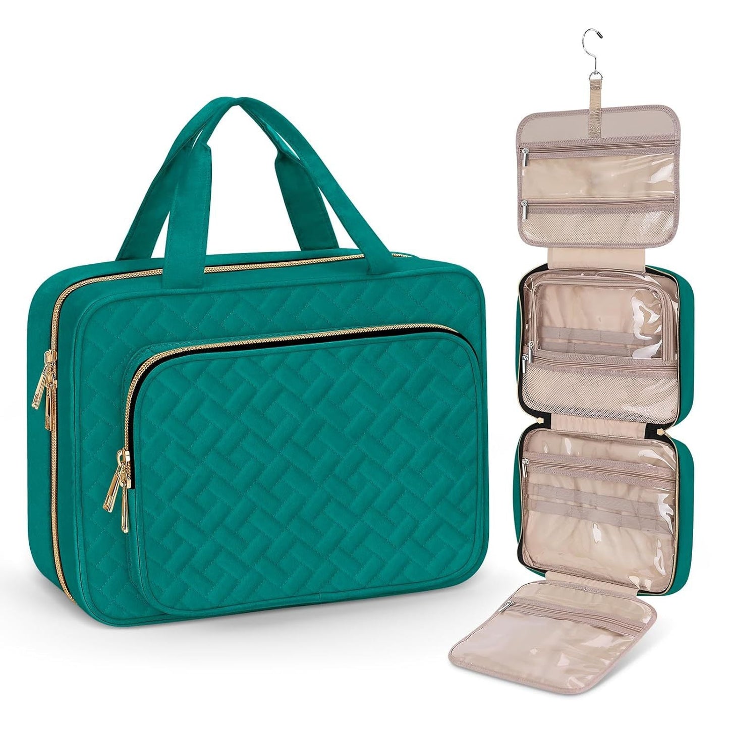 Travel business storage bag, a large-capacity hand-held toiletry bag for business trips, can be hung for dry and wet separation for toiletry and storage Hypersku