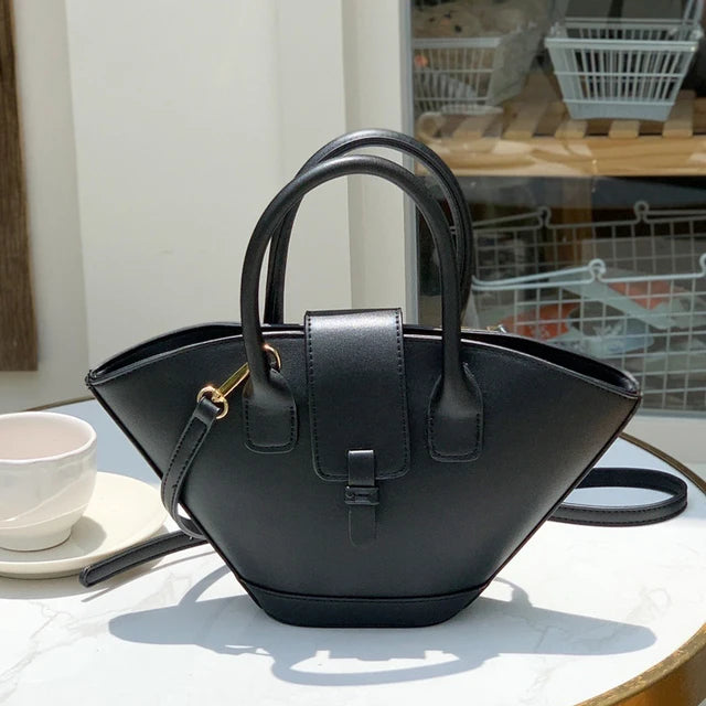 Vintage Shell Bags For Women Luxury Designer Handbags And Purses 2023 New In PU Top Handle Korean Small Shoulder Messenger Bag eprolo
