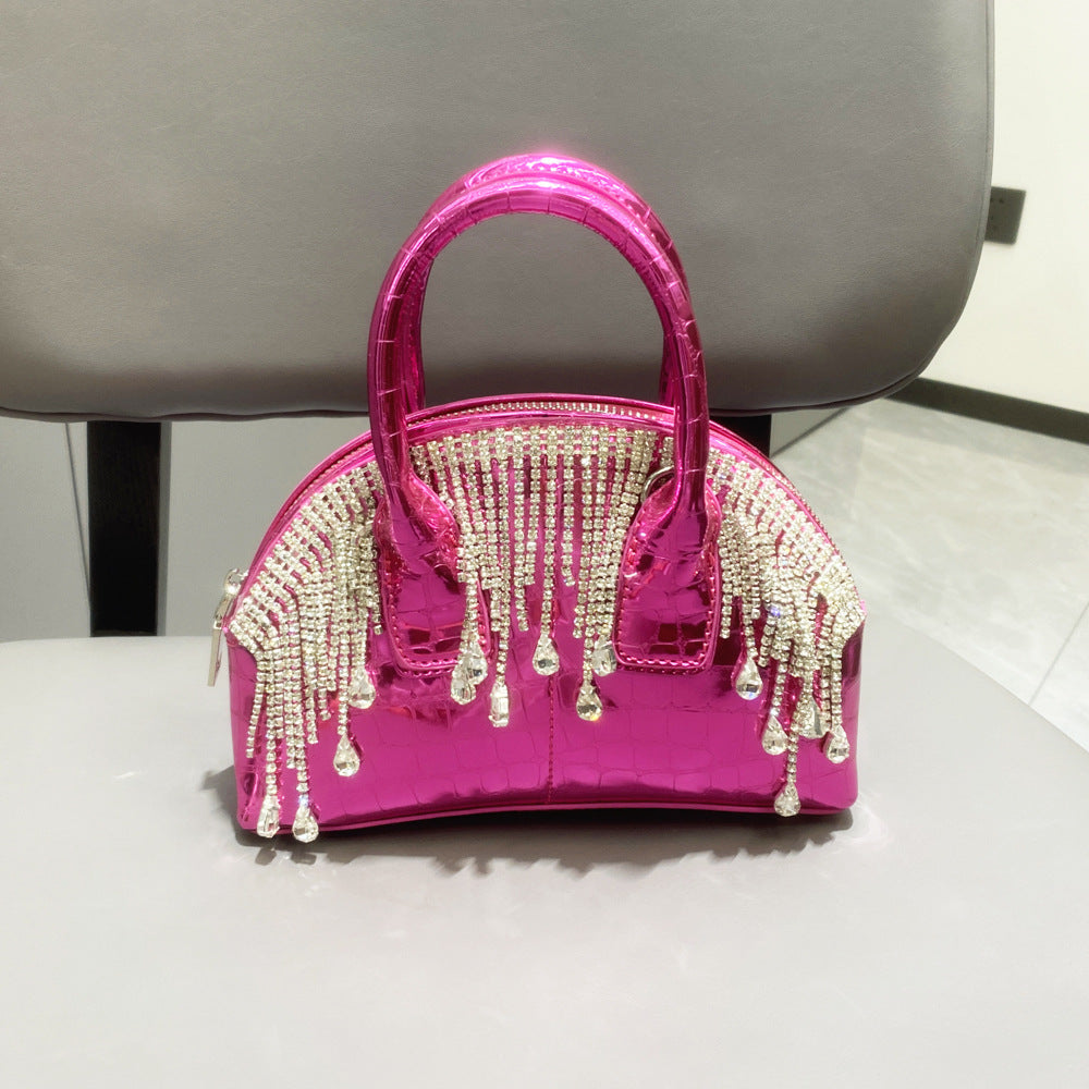 One-shoulder Crossbody Glossy Diamond Tassel Handbags Cjdropshipping