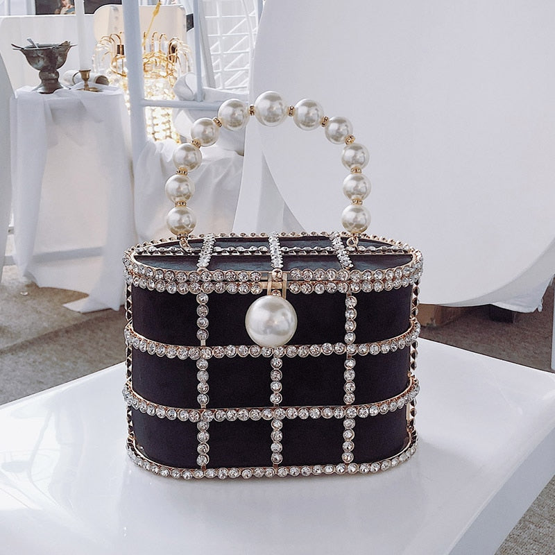 Leopard Zebra Pattern Diamonds Basket Evening Clutch Bags Women Luxury Purses Preal Beaded Metallic Handbags Ladies Wedding Bag eprolo