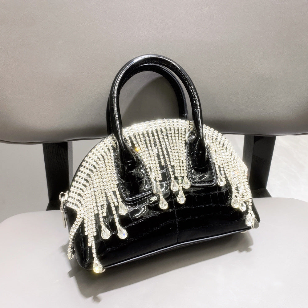One-shoulder Crossbody Glossy Diamond Tassel Handbags Cjdropshipping