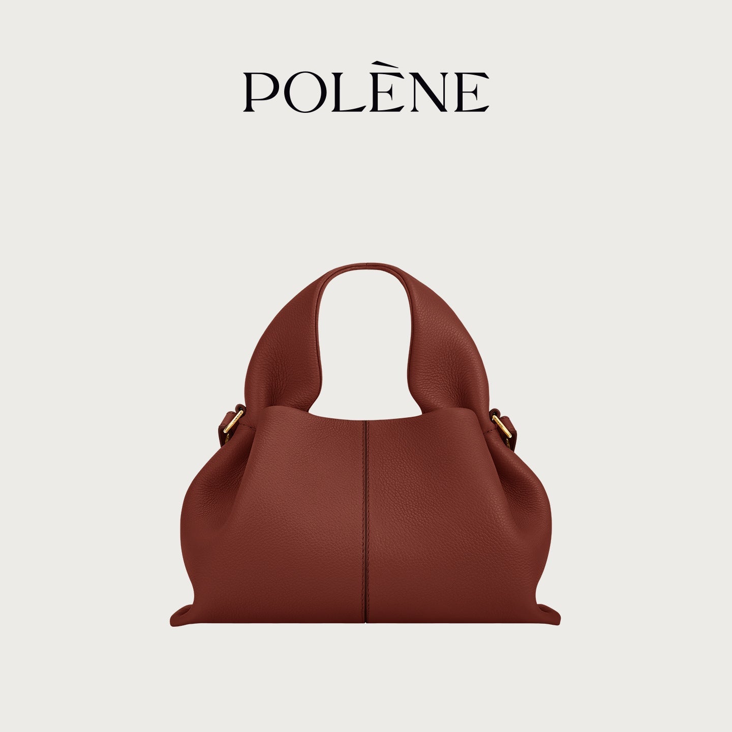 polene cloud bag, genuine leather French dumpling bag, high-end hand-held crossbody bag for women Hypersku