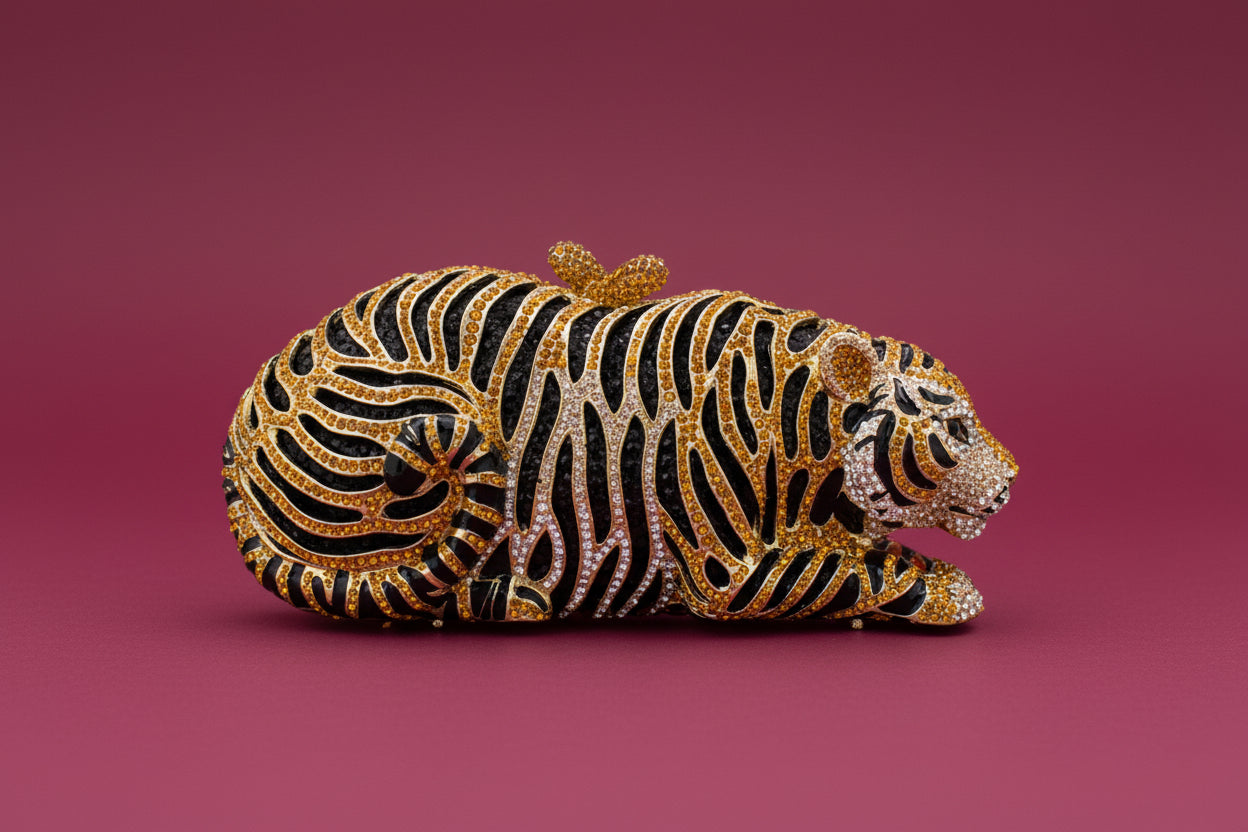Tiger Rhinestone Metal Crystal Evening Bag Cjdropshipping