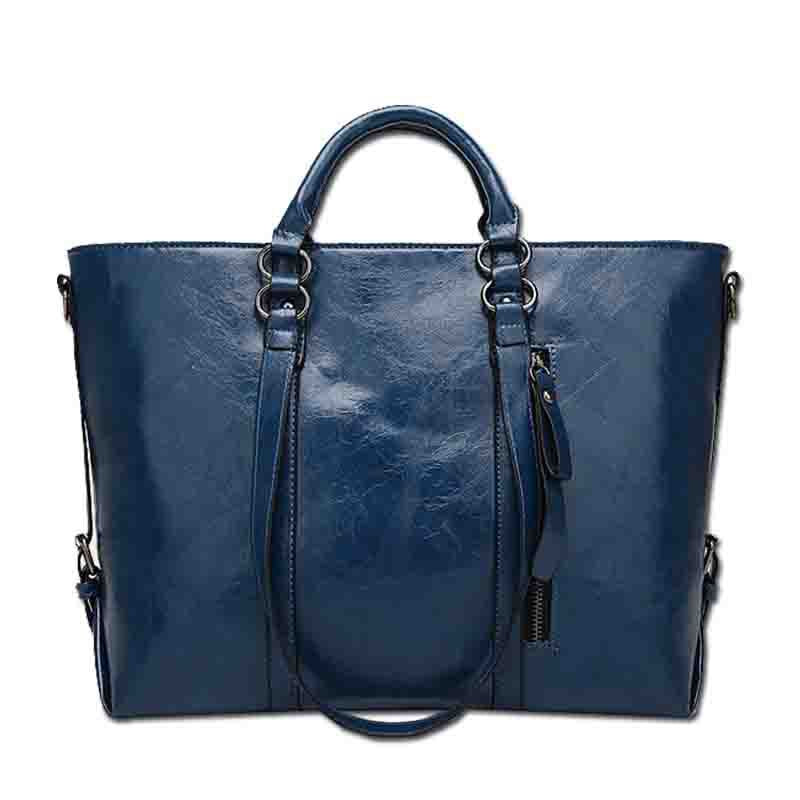 Oil Waxed Leather Crossbody Tote Classy’s