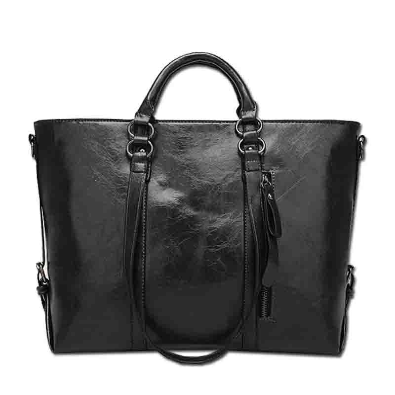 Oil Waxed Leather Crossbody Tote Classy’s
