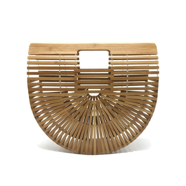 Bamboo Woven Beach Bag - Summer Handbag eprolo