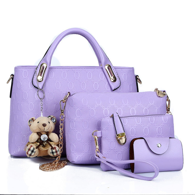 2020 autumn and winter new handbags, bear all-match four-piece suit, messenger handbags, fashion ladies bags wholesale Classy’s