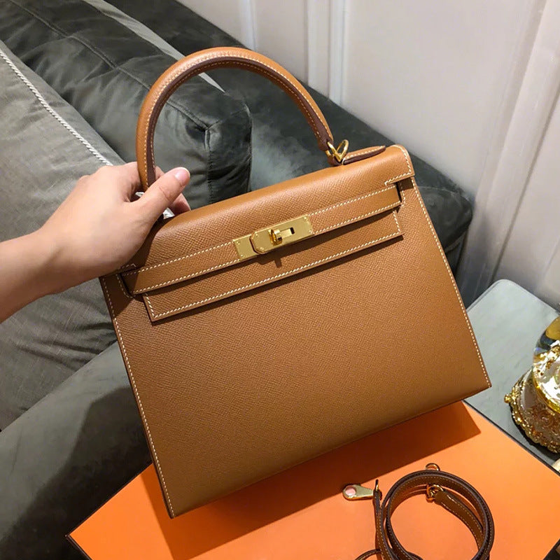 Single-shoulder crossbody bag made of cowhide Hypersku