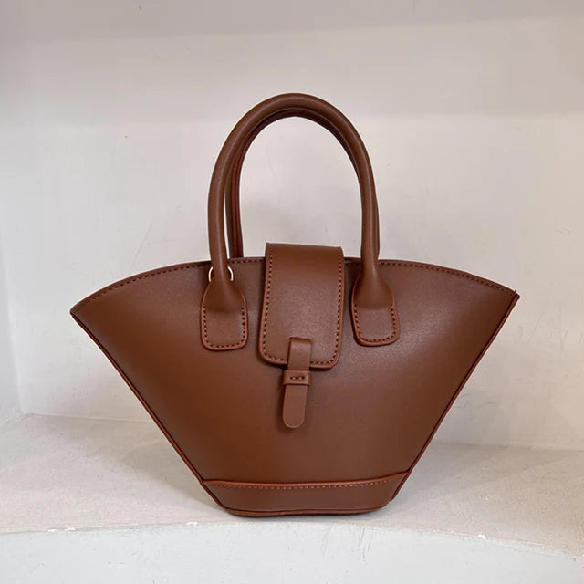 Vintage Shell Bags For Women Luxury Designer Handbags And Purses 2023 New In PU Top Handle Korean Small Shoulder Messenger Bag eprolo
