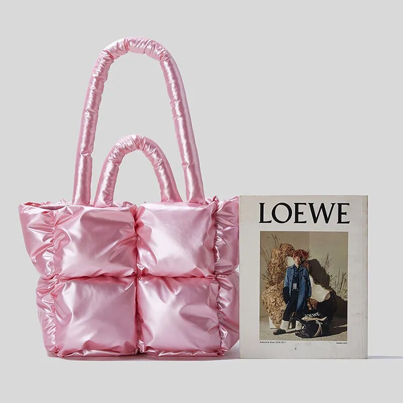 Fluorescent Green Quilted Padded Tote eprolo