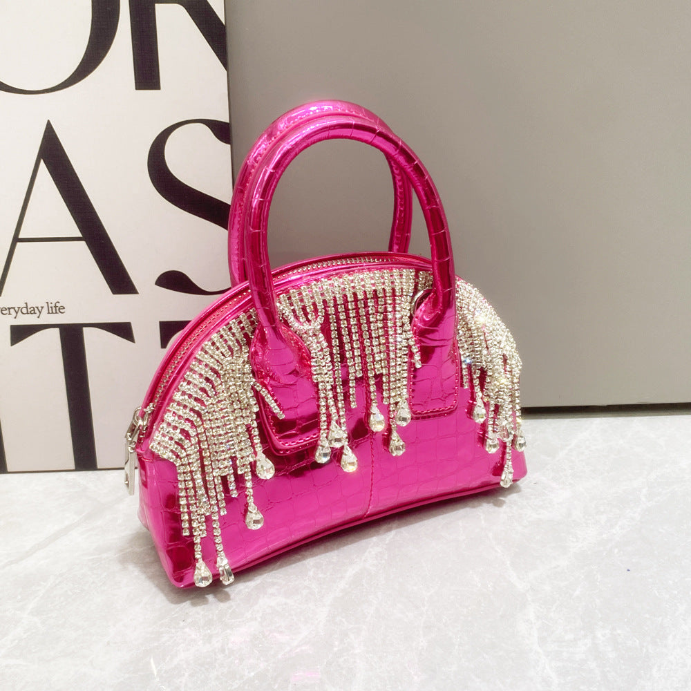 One-shoulder Crossbody Glossy Diamond Tassel Handbags Cjdropshipping