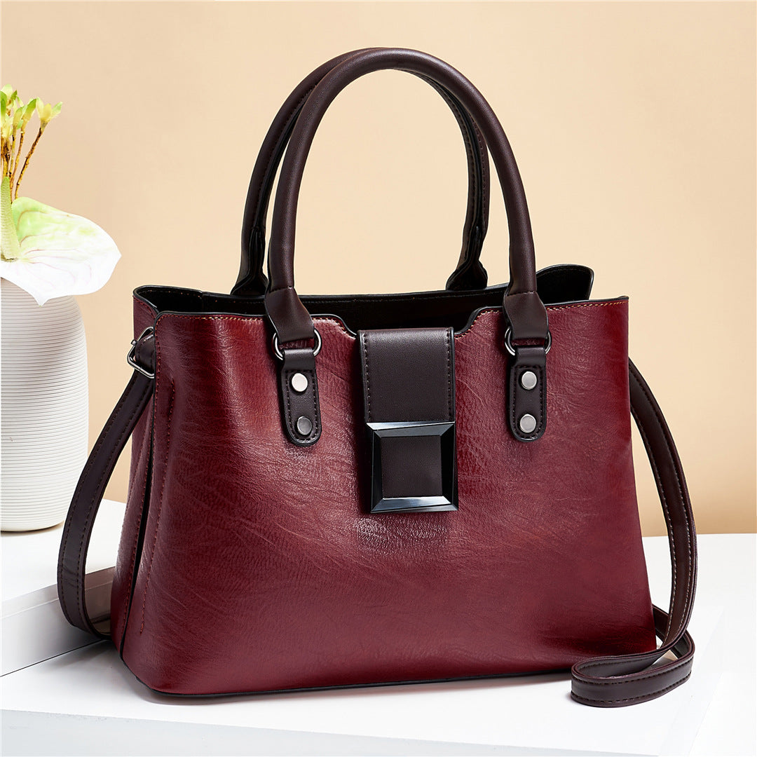 Women Shoulder Bag Big Buckle Handbags Work Daily Office Crossbody Bags Cjdropshipping