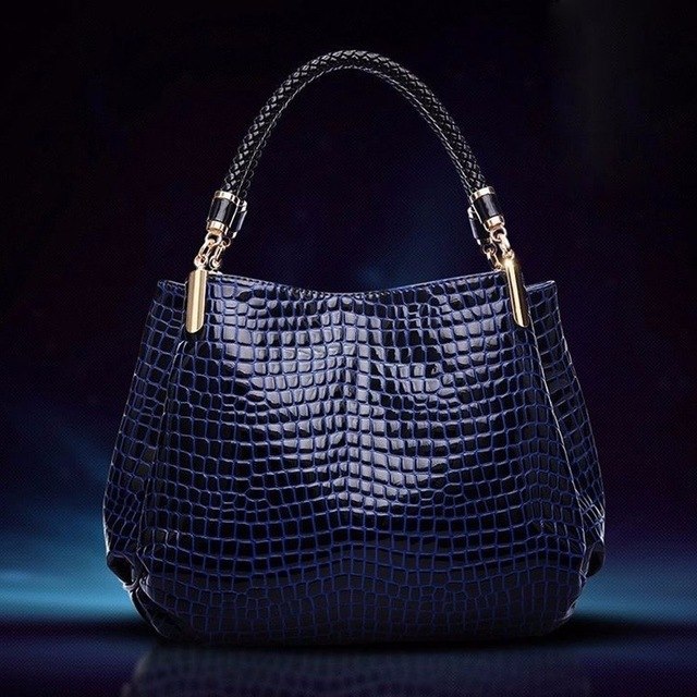 Crocodile Pattern PU Leather Shoulder Bag eprolo