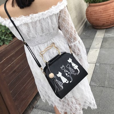 Cartoon Four Cats Crossbody Bag eprolo
