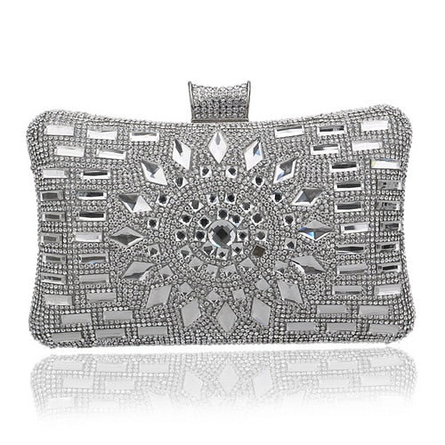 Acrylic Diamond Chain Evening Clutch eprolo