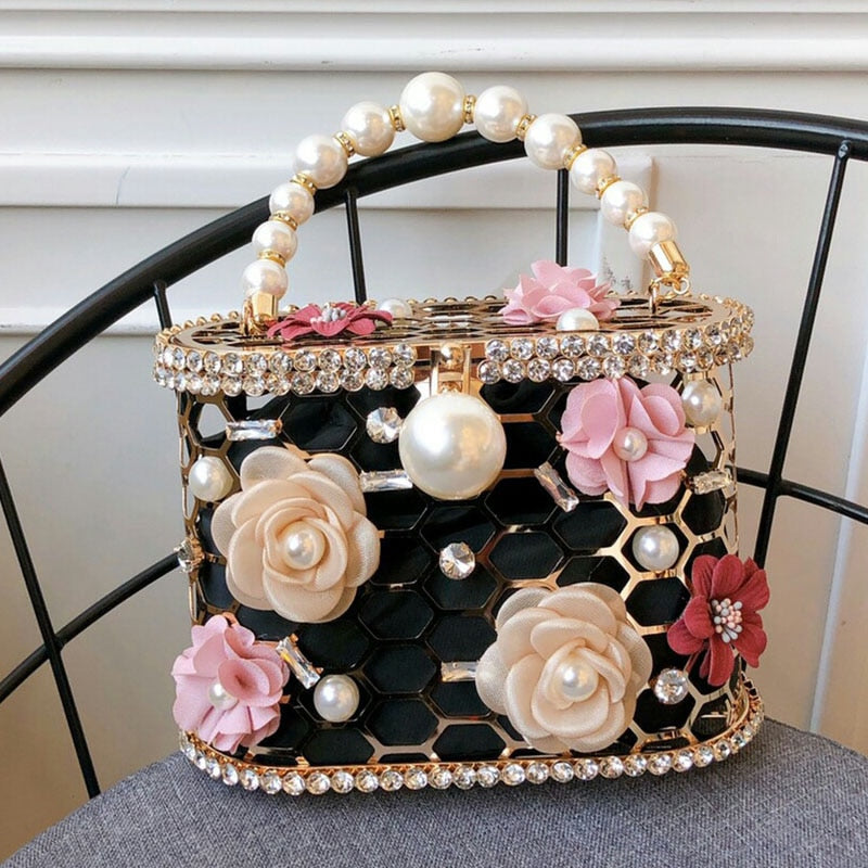 Leopard Zebra Pattern Diamonds Basket Evening Clutch Bags Women Luxury Purses Preal Beaded Metallic Handbags Ladies Wedding Bag eprolo