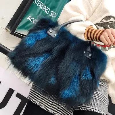 Real Fox Fur Crossbody Shoulder Bag eprolo