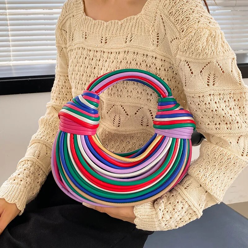 Rainbow Noodles Shaped Party Clutch eprolo