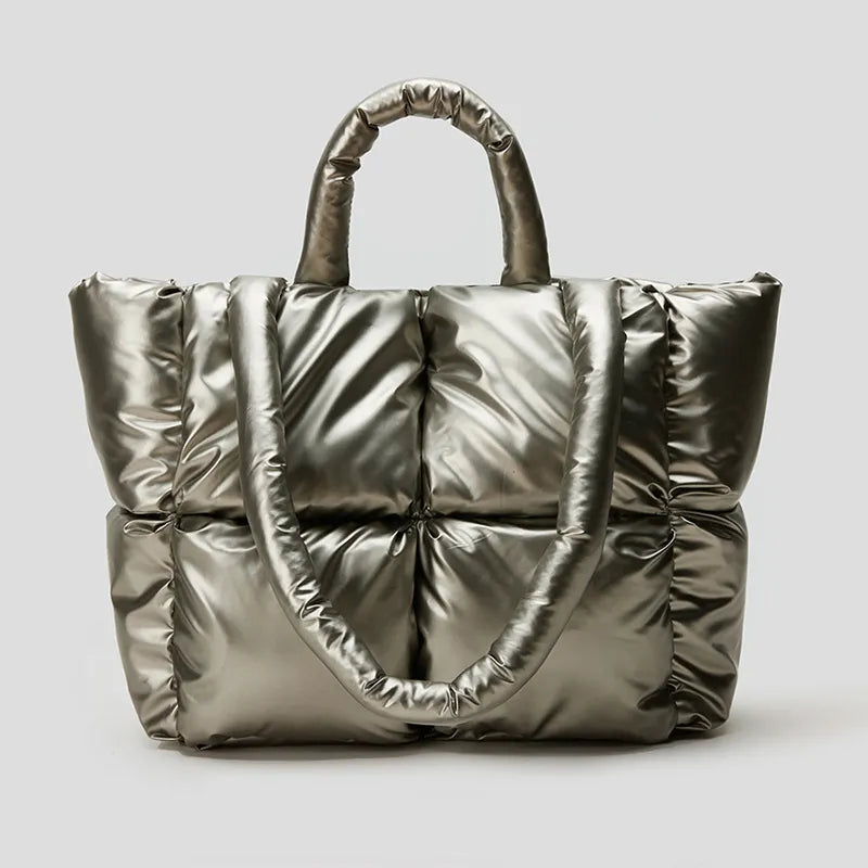 Fluorescent Green Quilted Padded Tote eprolo