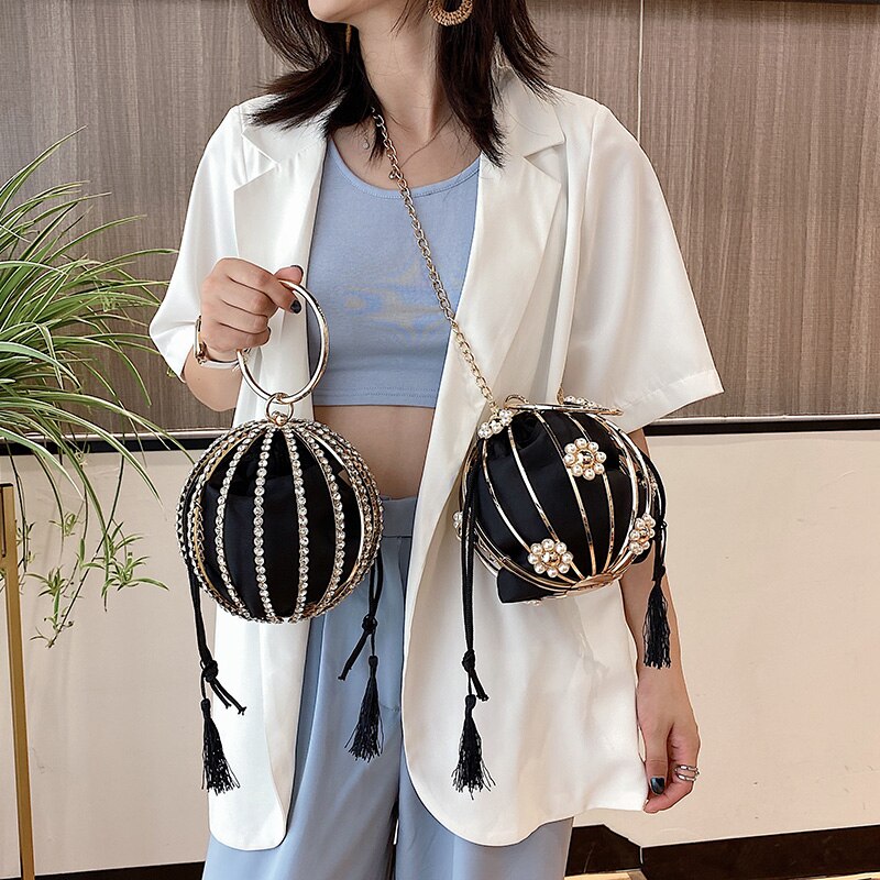 Diamond Pearl Flower Evening Bag eprolo