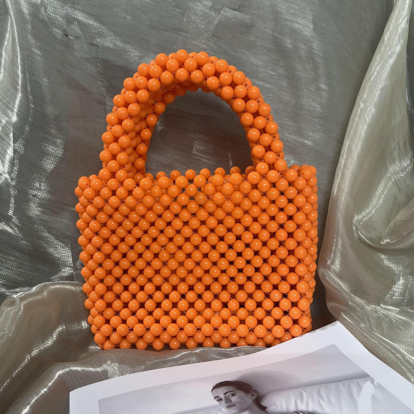 Beaded Bags Fashion Solid Color Beaded Handbags eprolo