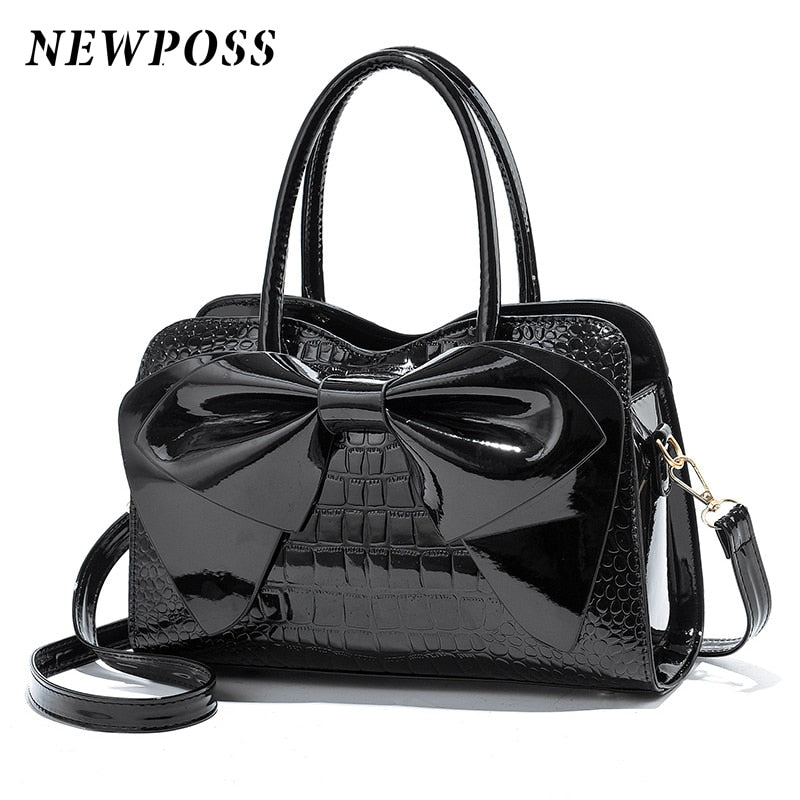 Embroidered Tassel PU Leather Tote Bag eprolo
