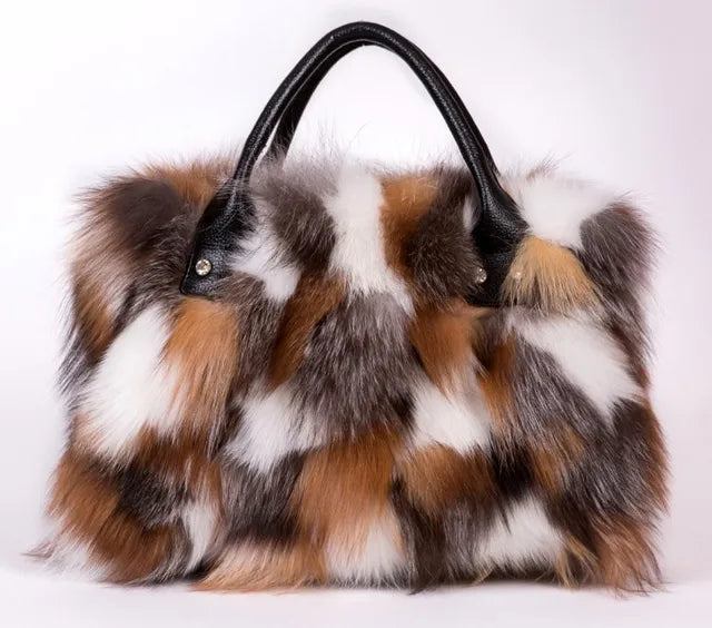 Real Fox Fur Crossbody Shoulder Bag eprolo