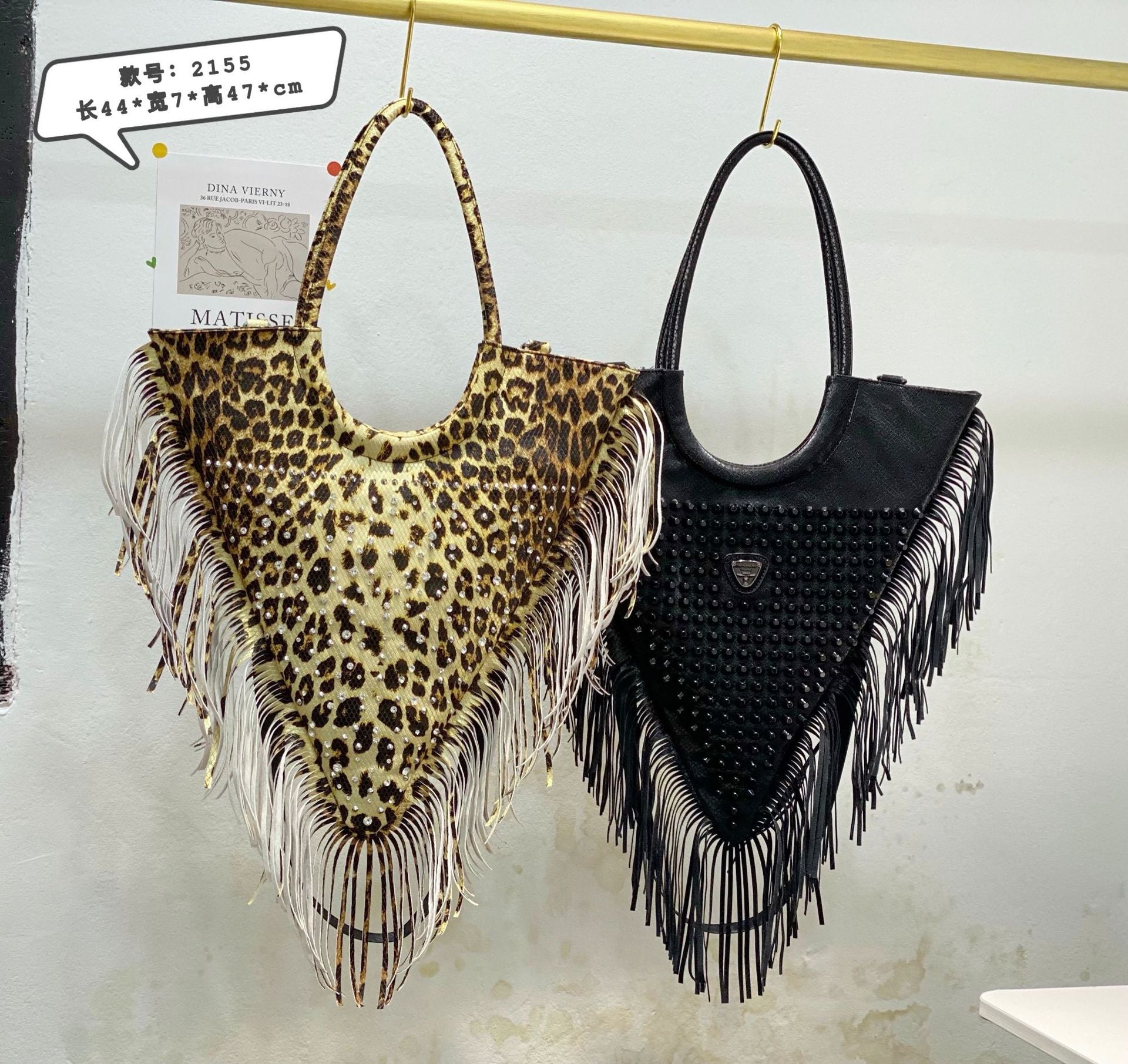 Vintage Tassel Rivet Travel Tote eprolo