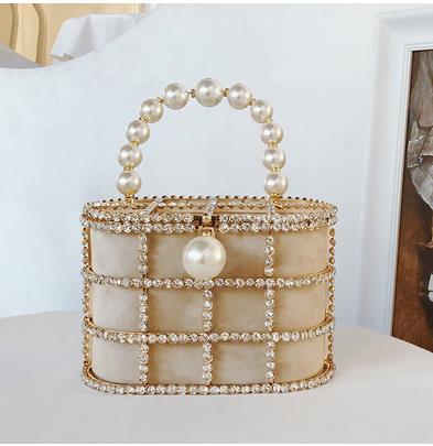 Leopard Zebra Pattern Diamonds Basket Evening Clutch Bags Women Luxury Purses Preal Beaded Metallic Handbags Ladies Wedding Bag eprolo