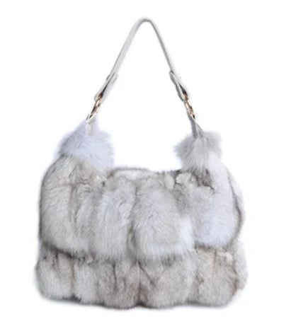 Real Fox Fur Winter Tote eprolo