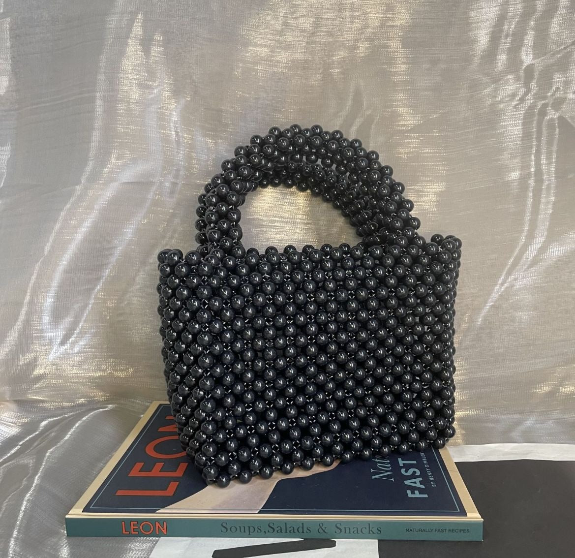 Beaded Bags Fashion Solid Color Beaded Handbags eprolo