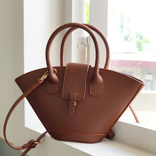 Vintage Shell Bags For Women Luxury Designer Handbags And Purses 2023 New In PU Top Handle Korean Small Shoulder Messenger Bag eprolo