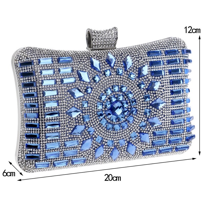 Acrylic Diamond Chain Evening Clutch eprolo