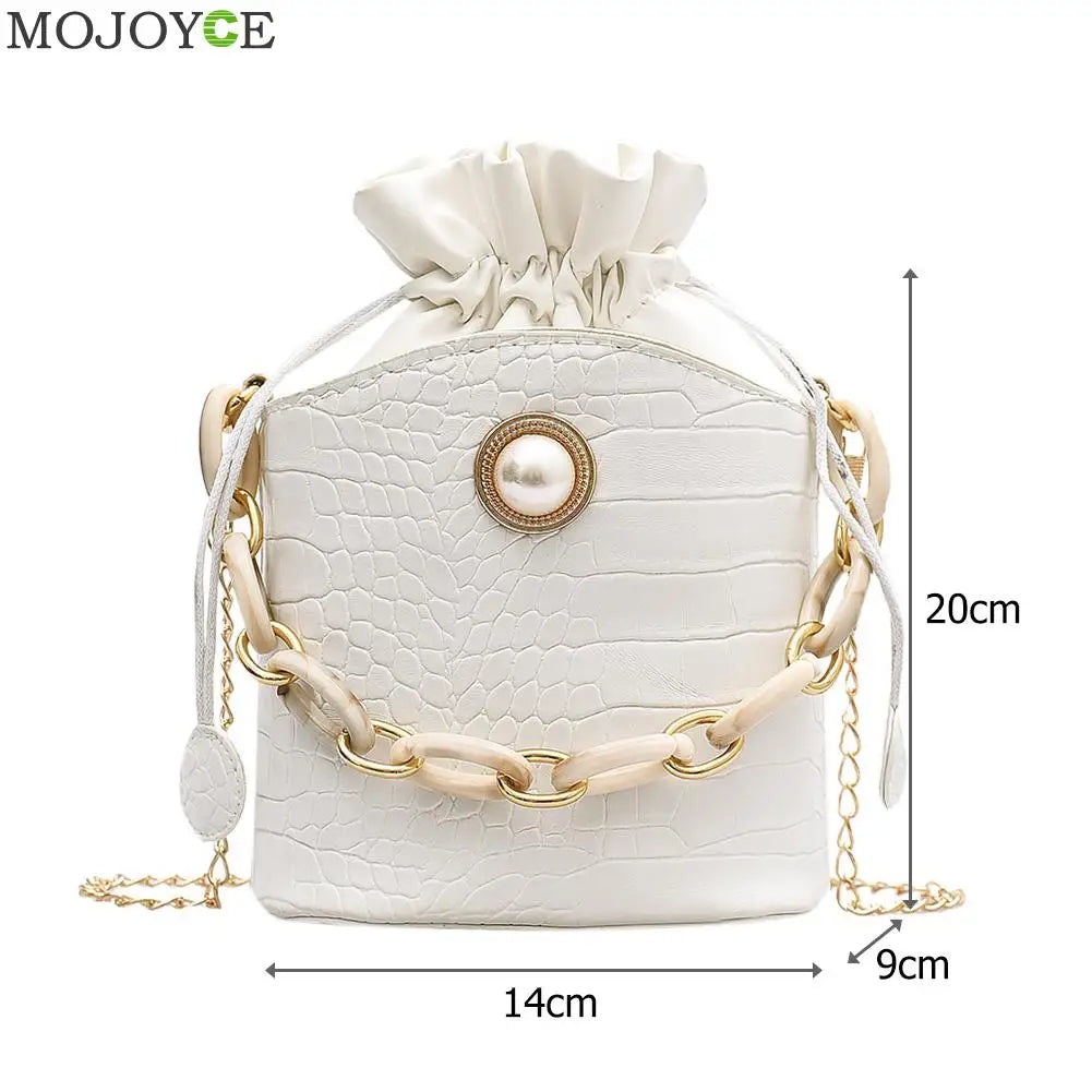 PU Bucket Drawstring Messenger Bag eprolo