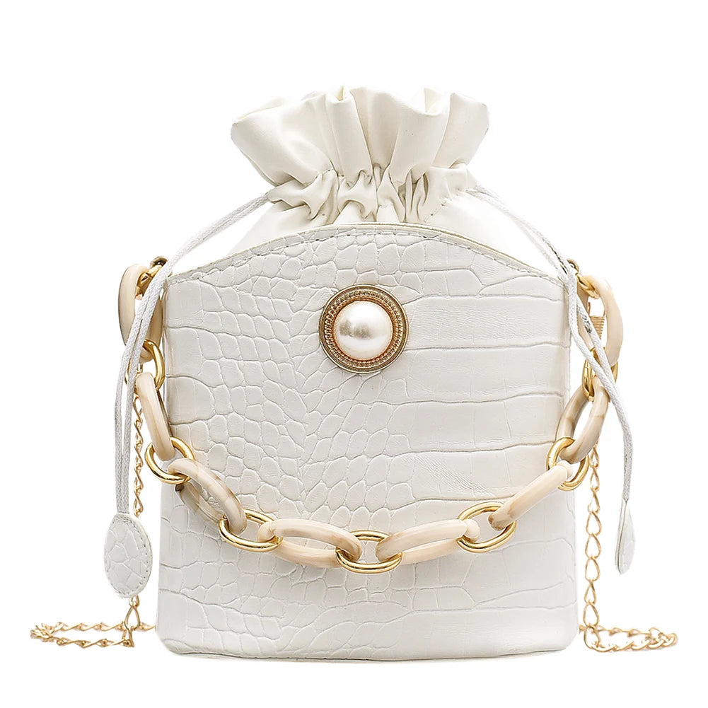 PU Bucket Drawstring Messenger Bag eprolo
