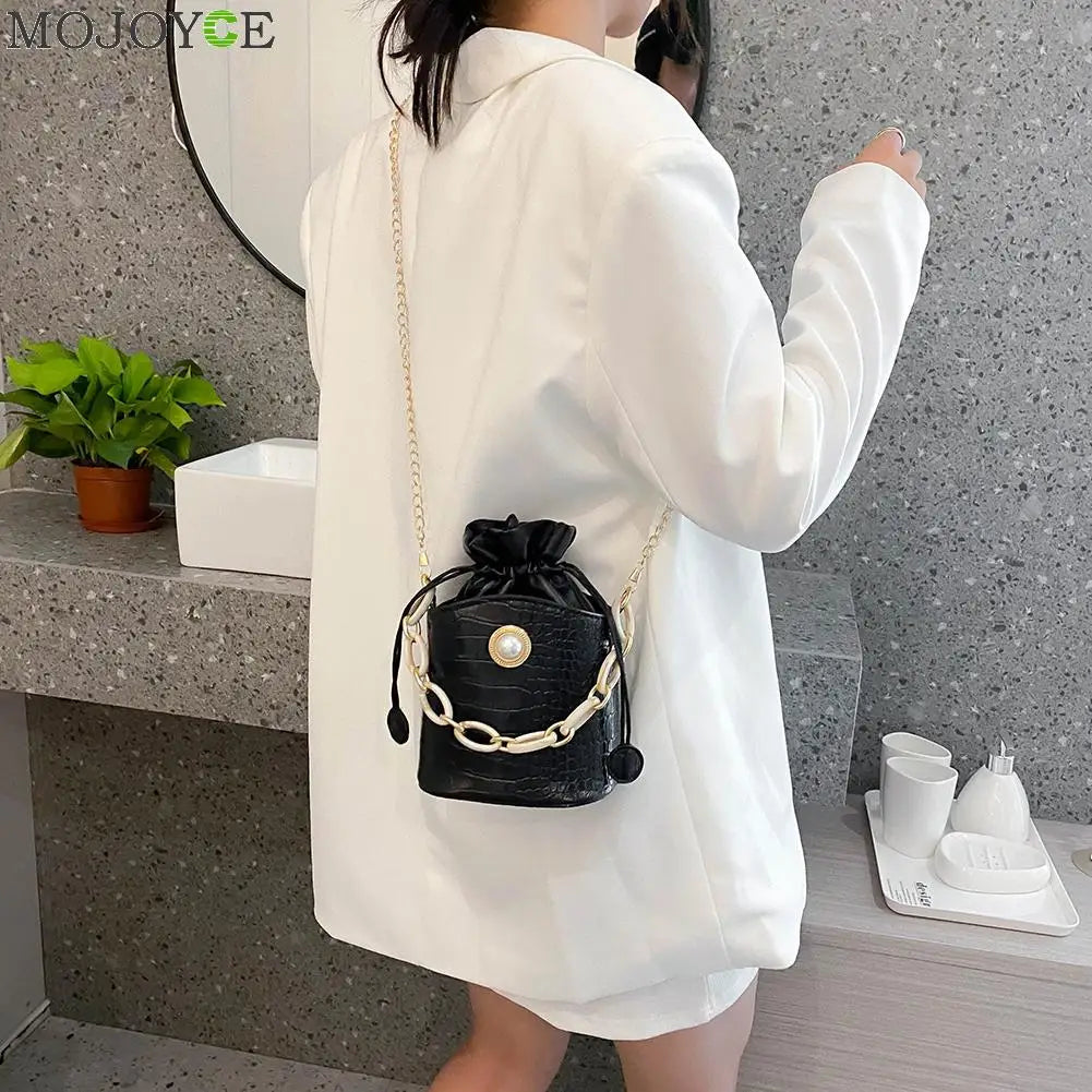 PU Bucket Drawstring Messenger Bag eprolo