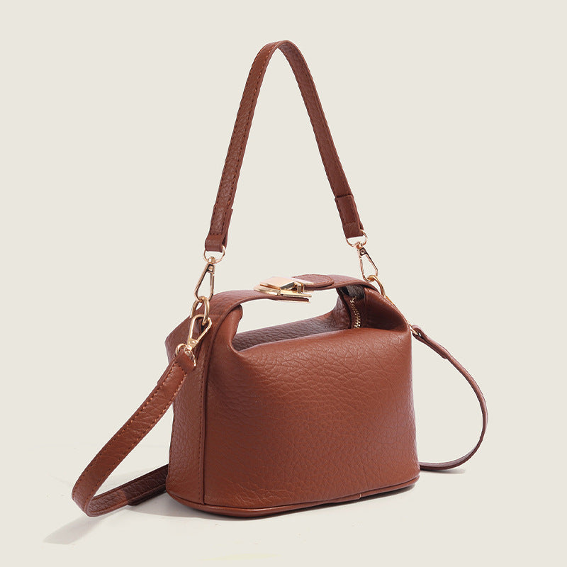 Red Brown Box Crossbody Lunch Bag Classy’s