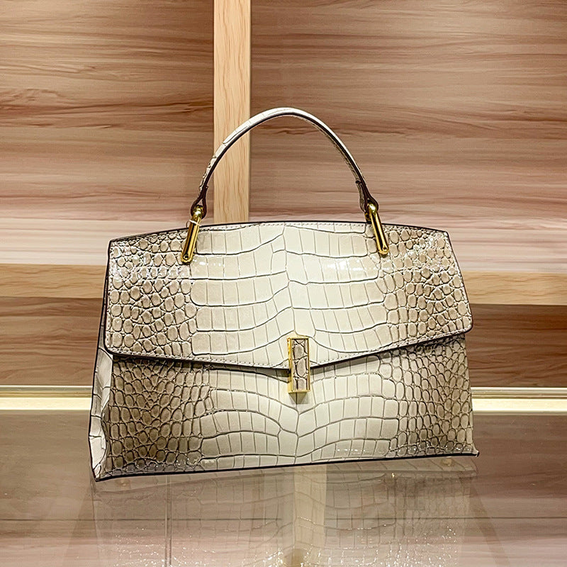 Crocodile Pattern Leather Crossbody Bag Classy’s