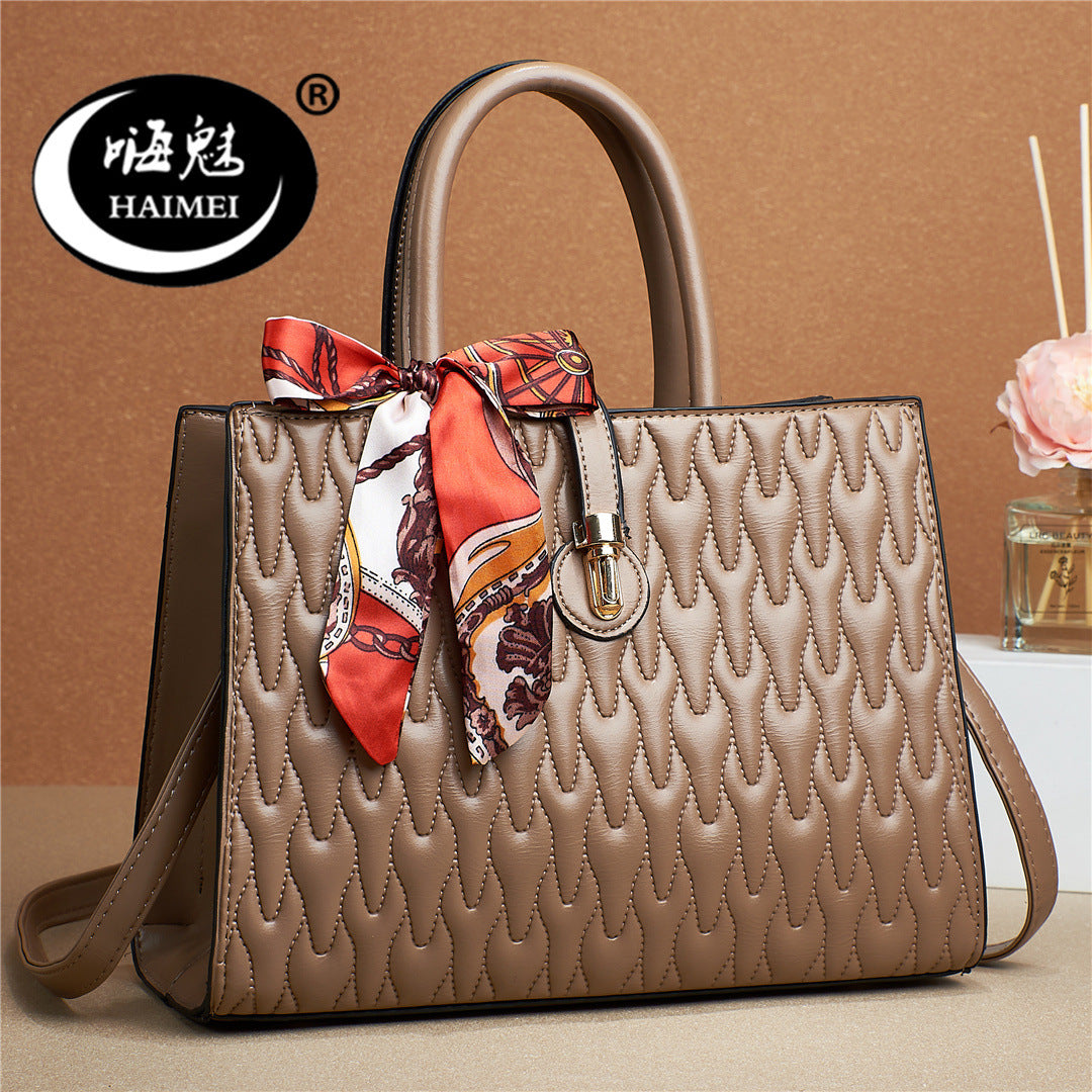 Taizhou women's bags new European and American fashion foreign trade handbags PU bags messenger shoulder bags leisure large bags wholesale Classy’s